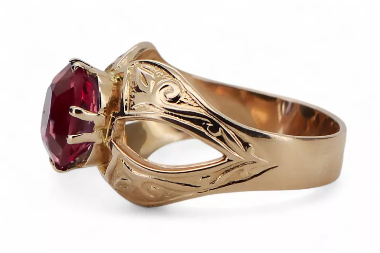 Ruby Original Vintage 14K Rose Gold Ring Vintage vrc135r